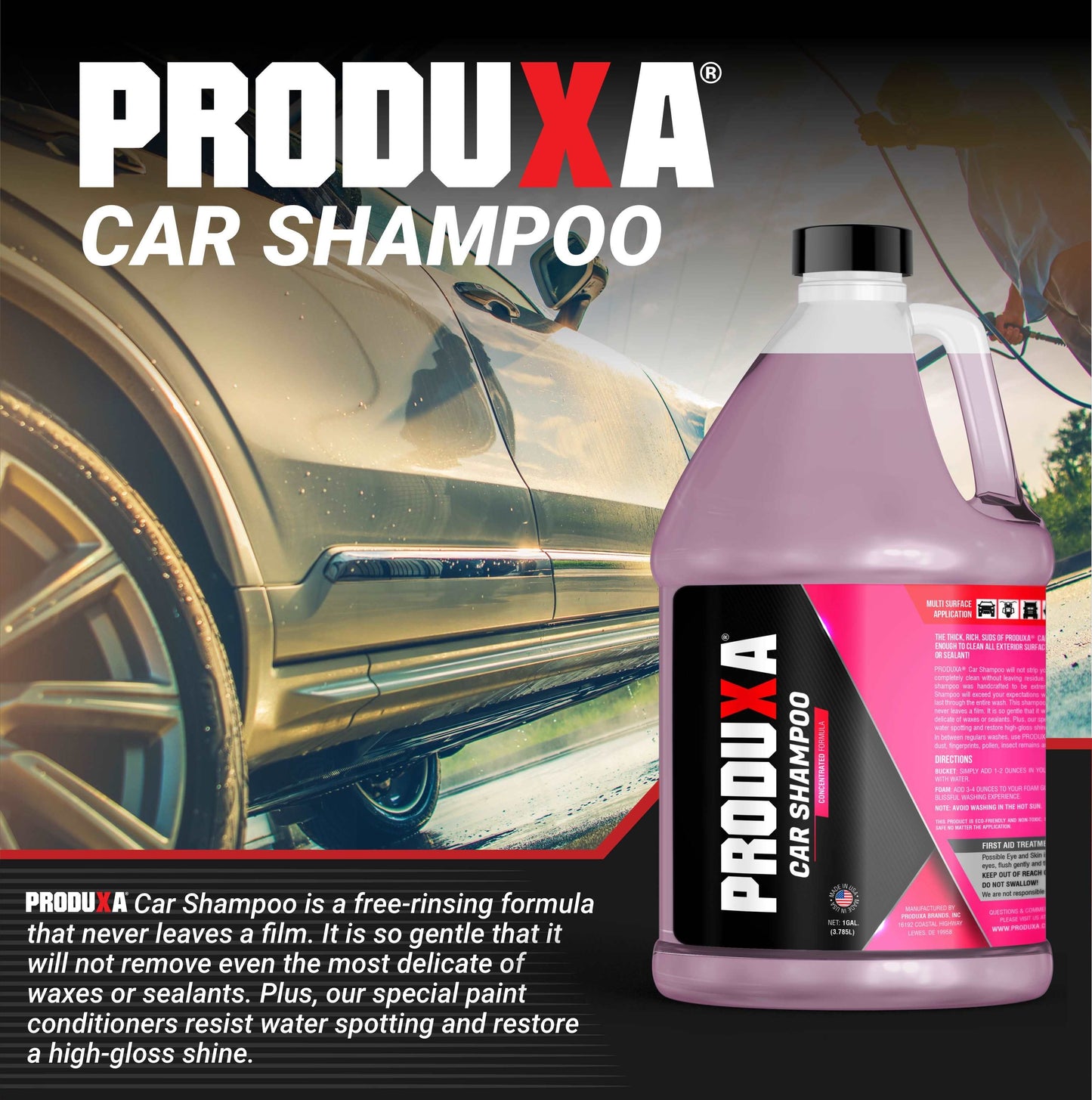 PRODUXA® CAR SHAMPOO - 1 GALLON REFILL - GL-SHAM-1GALLON-  DRIVEN - 4