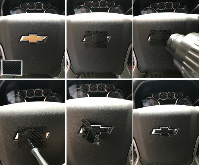 Steering Wheel Overlay Decal - 2013-2015 Malibu - Malibu1315:SWO:GBK-Malibu1315:SWO:FBK-Malibu1315:SWO:3DCF-Malibu1315:SWO:NRD-Malibu1315:SWO:GWH-  DRIVEN - 3