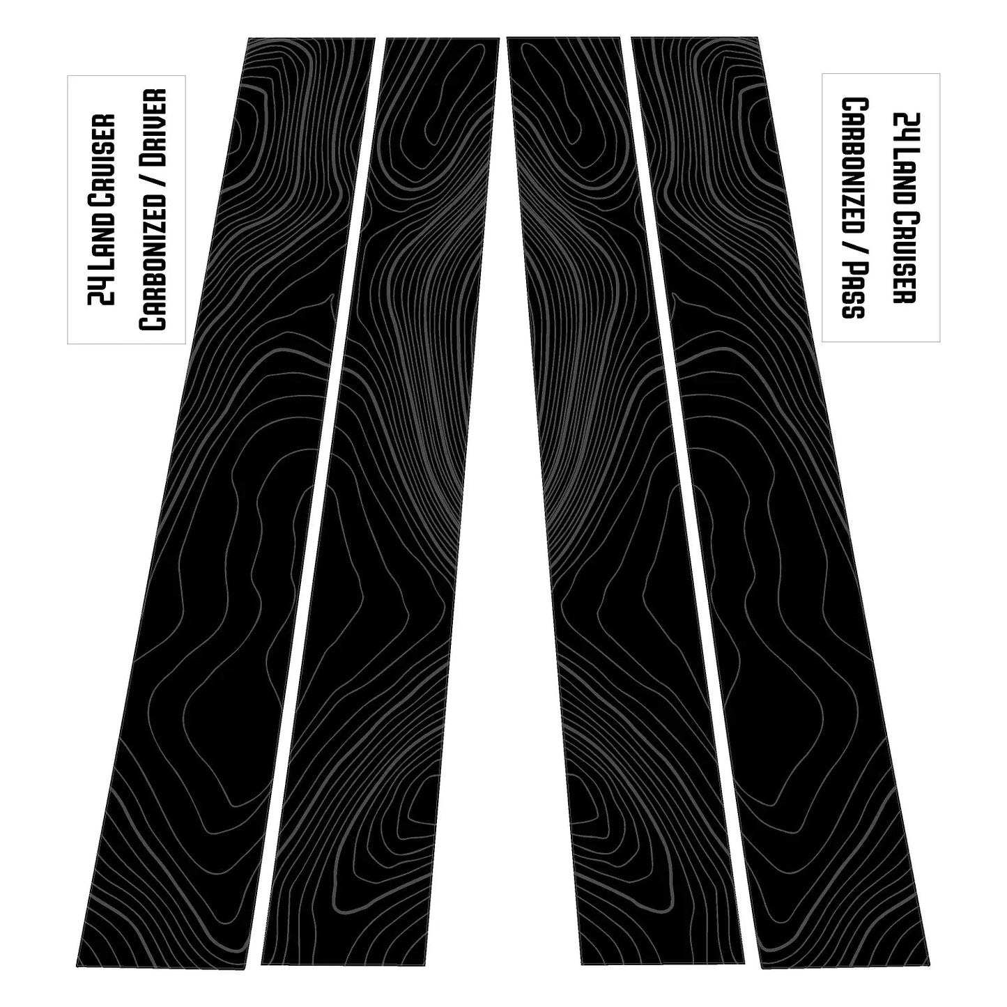 Topographic B Pillar Overlays - 2024+ Land Cruiser / GX 550 - 24LC250BPILLAR-WH-24LC250BPILLAR-ARG-24LC250BPILLAR-CBNG-24LC250BPILLAR-CG-24LC250BPILLAR-DS-  DRIVEN - 12