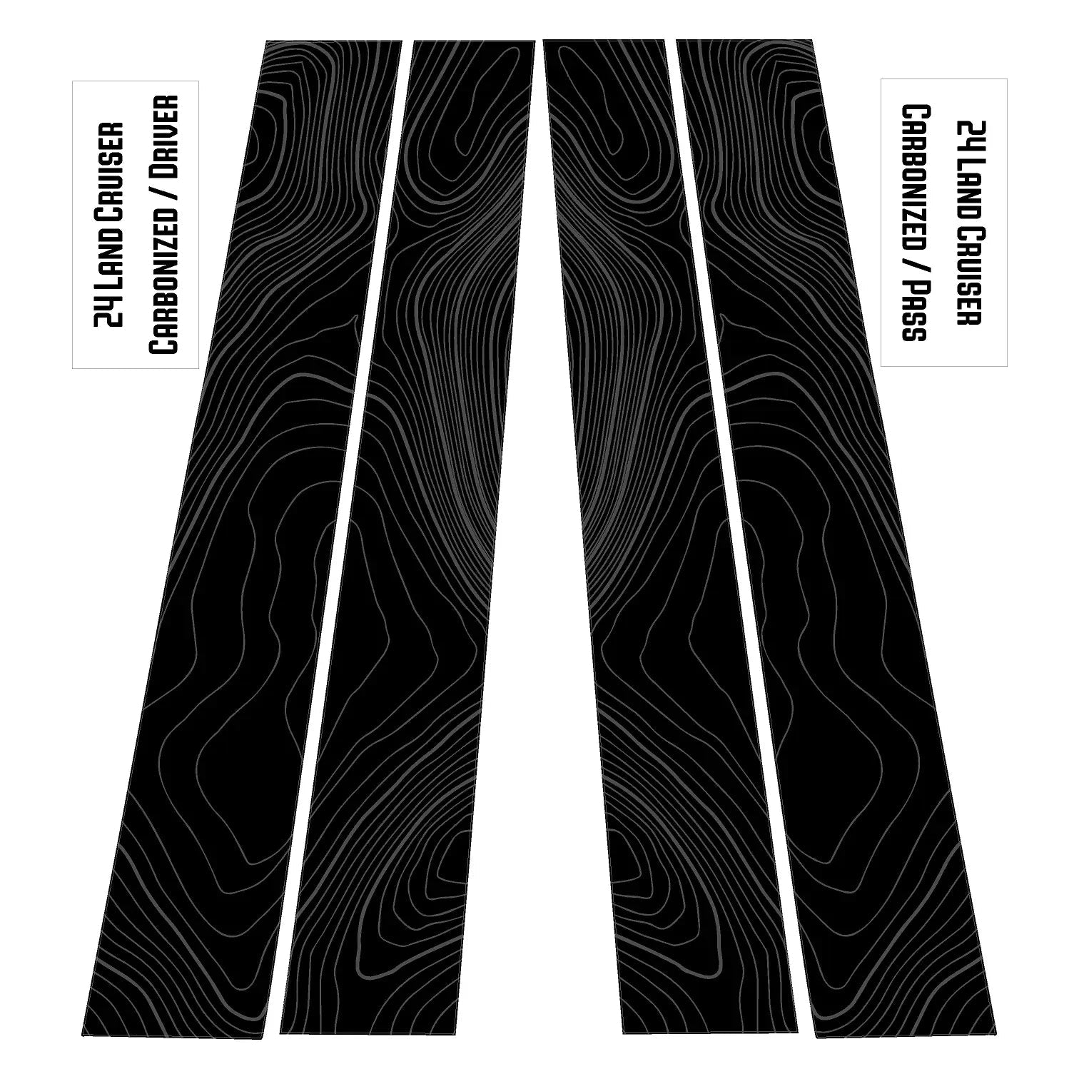 Topographic B Pillar Overlays - 2024+ Land Cruiser / GX 550 - 24LC250BPILLAR-WH-24LC250BPILLAR-ARG-24LC250BPILLAR-CBNG-24LC250BPILLAR-CG-24LC250BPILLAR-DS-  DRIVEN - 12