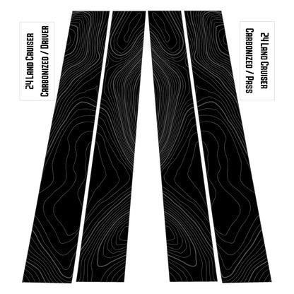 Topographic B Pillar Overlays - 2024+ Land Cruiser / GX 550 - 24LC250BPILLAR-WH-24LC250BPILLAR-ARG-24LC250BPILLAR-CBNG-24LC250BPILLAR-CG-24LC250BPILLAR-DS-  DRIVEN - 12