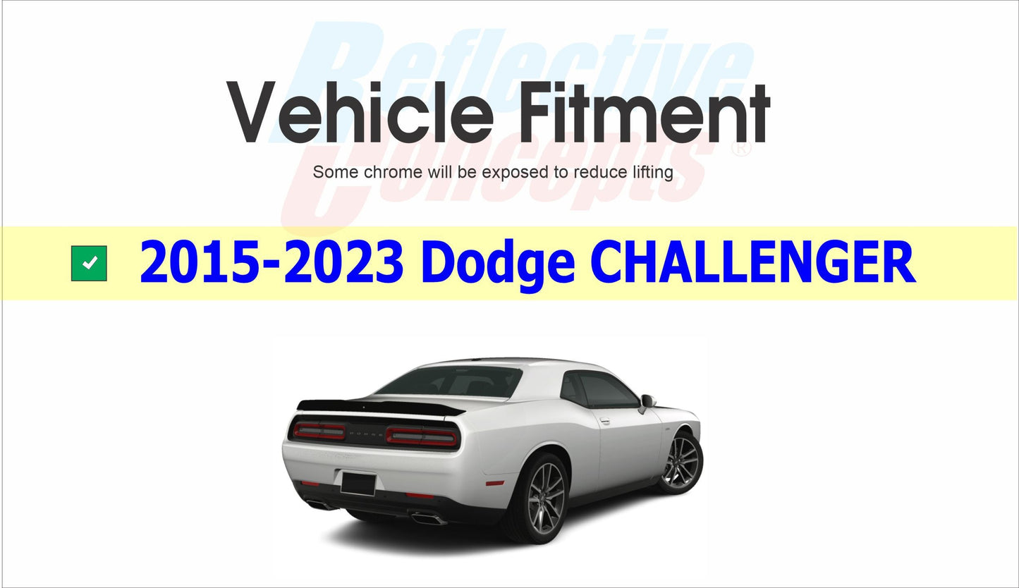 DODGE Trunk Lettering Emblem Overlay Decal - 2015-2023 Challenger - Challenger-TB-01-Challenger-TB-02-Challenger-TB-03-Challenger-TB-04-Challenger-TB-05-  DRIVEN - 3