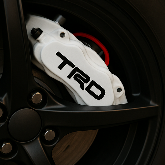 TRD Brake Caliper Decals – Universal Fit | Set of 8 (3" to 6") - sku-51737565593732-sku-51737565626500-sku-51737565659268-sku-51737565692036-sku-51737565724804-  DRIVEN - 1