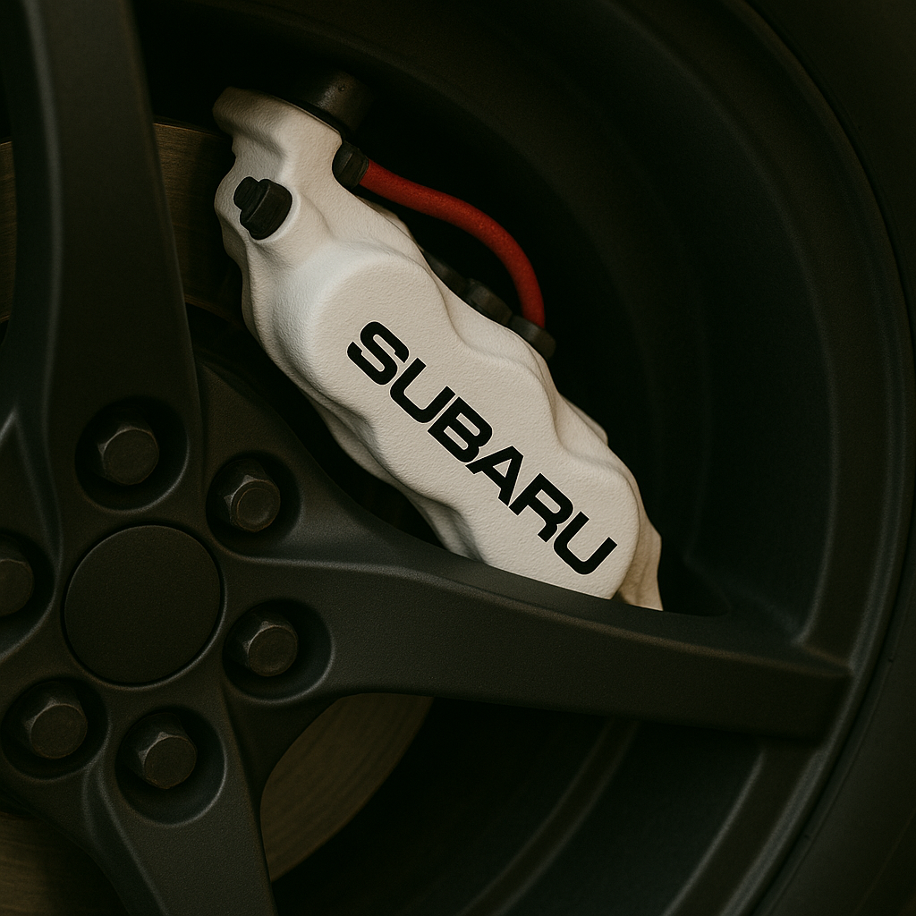 Subaru Brake Caliper Decals – Universal Fit | Set of 8 (3" to 6") - sku-51796566638724-sku-51796566671492-sku-51796566704260-sku-51796566737028-sku-51796566769796-  DRIVEN - 1