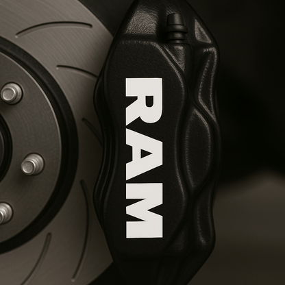 Dodge Ram Brake Caliper Decals – Universal Fit | Set of 8 (3" to 6") - sku-51737496584324-sku-51737496617092-sku-51737496649860-sku-51737496682628-sku-51737496715396-  DRIVEN - 2