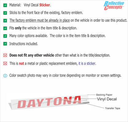 DAYTONA Dash Plaque Emblem Lettering Overlay Decal - 17-23 Charger - sku-44542914756795-sku-44542914789563-sku-44542914822331-sku-44542914855099-sku-44542914887867-  DRIVEN - 3