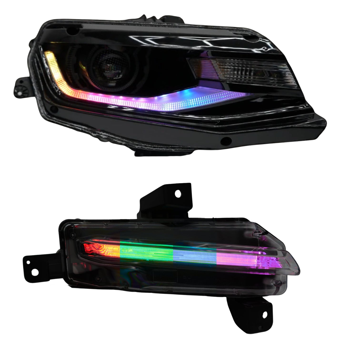 Chevrolet Camaro Flow Series Multicolor DRL Boards (2016-2018) - F13 | A20 | P2   - BX2-F13 | G20 | A20 | P2   - BX1-F13 | B3 | A20 | P2   - BX1-F13 | B3 | G20| A20 | P2   - BX1-  DRIVEN - 14