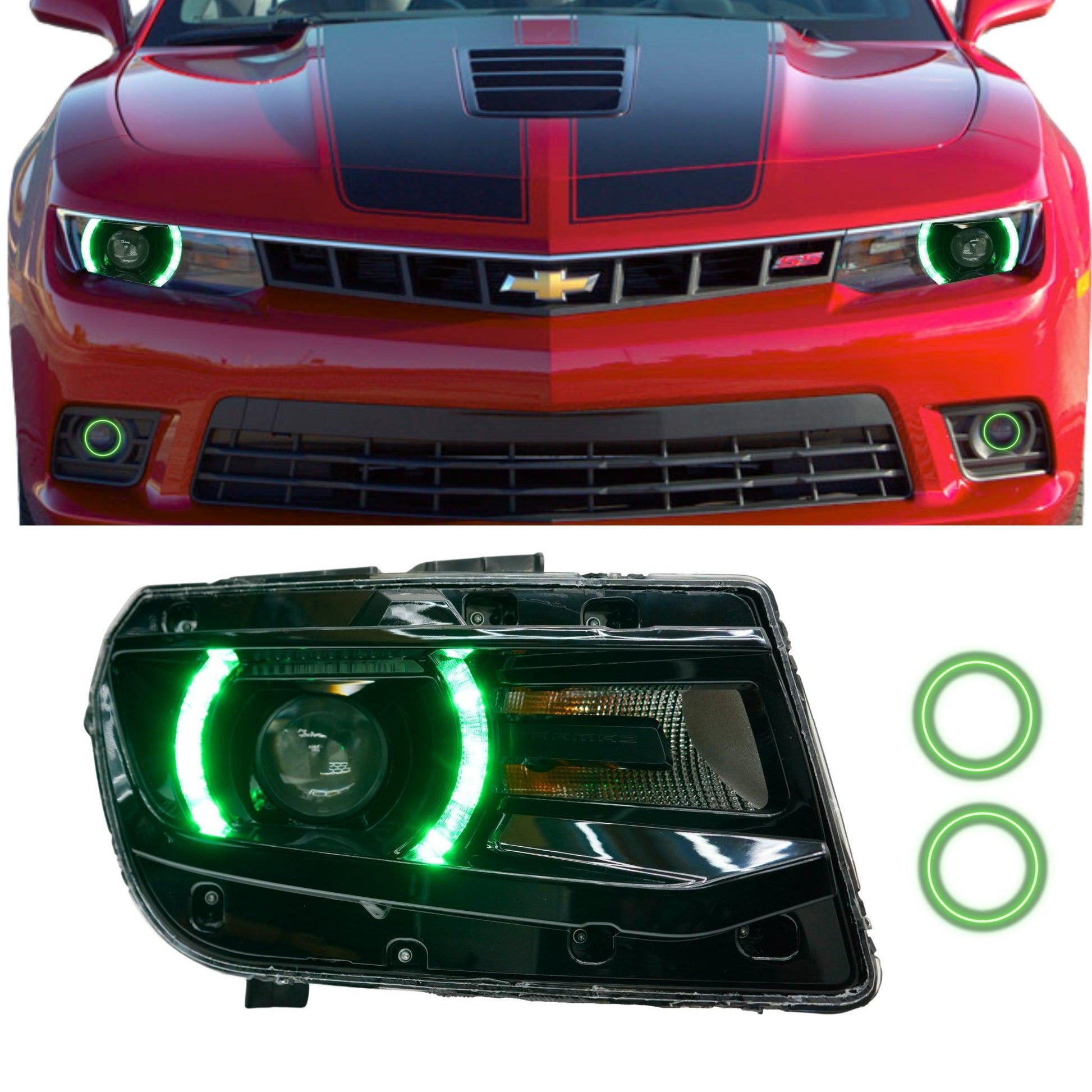 Chevrolet Camaro RS/SS Multicolor DRL Boards (2014-2015) - F14 | A12 | P2   - BX1-F14 | C15 | A12| P2   - BX3-F14 | C18 | B34 | A12 | P2   - BX3-F14 | C18 | C15 | B31 | B34 | A12 | P2   - BX4-G1x2 | A19 | P2   - BX1-  DRIVEN - 19