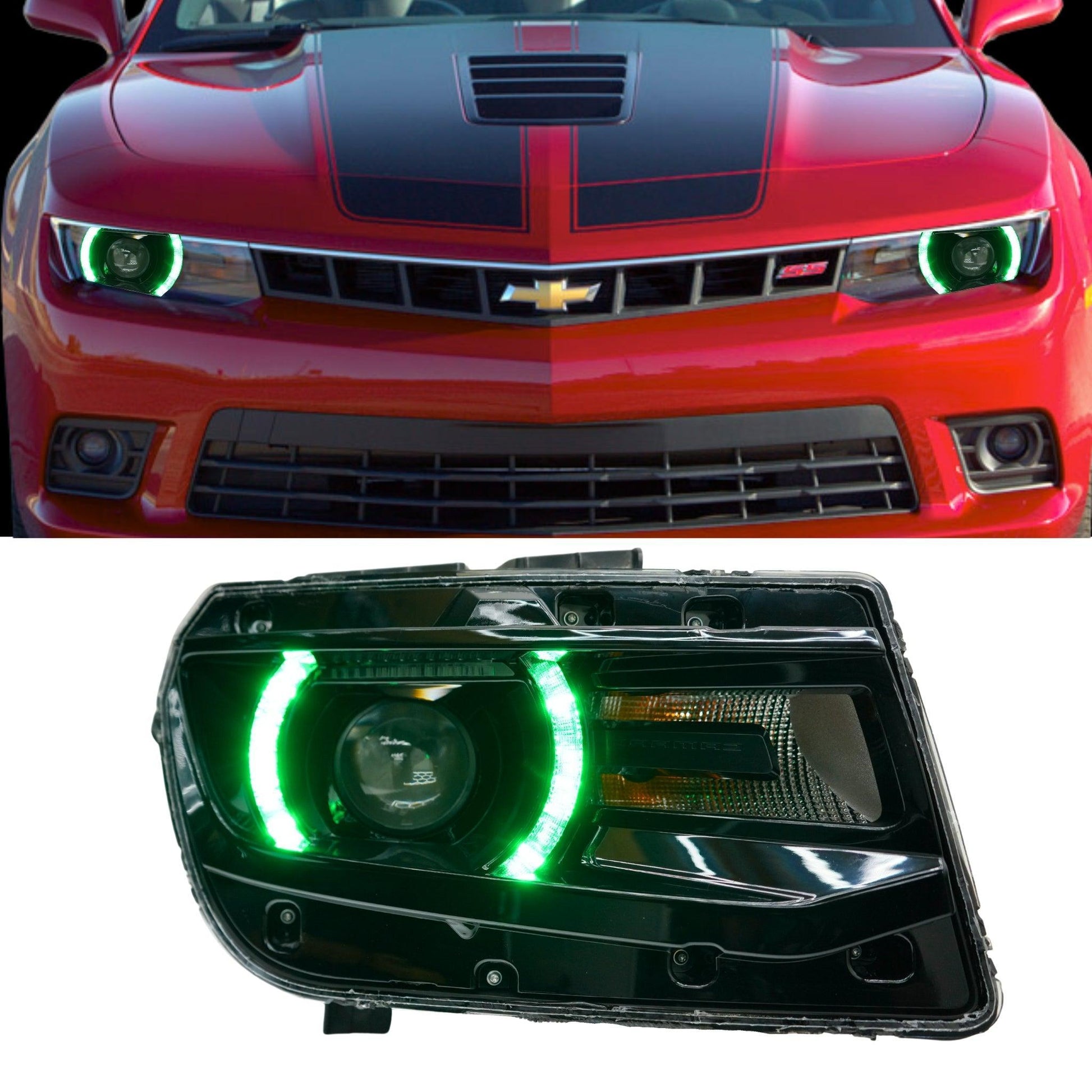 Chevrolet Camaro RS/SS Multicolor DRL Boards (2014-2015) - F14 | A12 | P2   - BX1-F14 | C15 | A12| P2   - BX3-F14 | C18 | B34 | A12 | P2   - BX3-F14 | C18 | C15 | B31 | B34 | A12 | P2   - BX4-G1x2 | A19 | P2   - BX1-  DRIVEN - 1