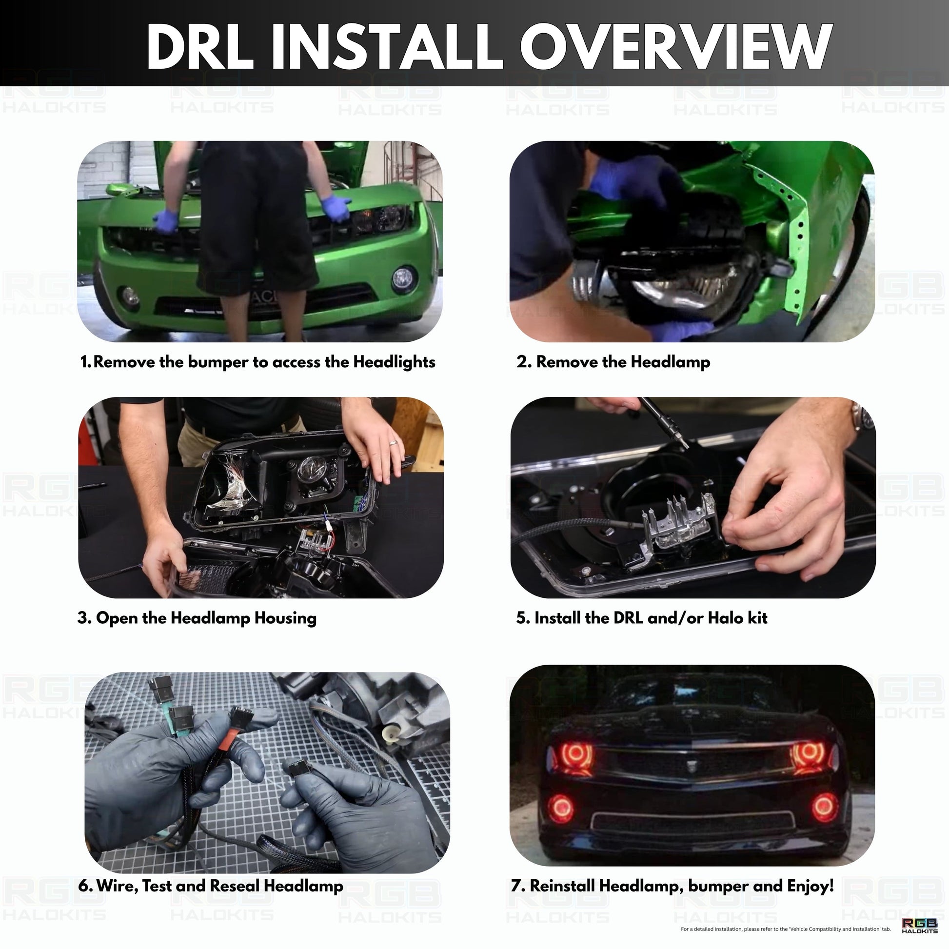 Chevrolet Camaro RS/SS RGBW DRL Boards (2010-2013) - F15 | A12 | P2   - BX1-F15 | C5 | B35 | A12 | P2   - BX3-F15 | C18 | B34 | A12 | P2   - BX3-F15 | C18 | C5 | B34 | B35 | A12 | P2   - BX4-  DRIVEN - 12
