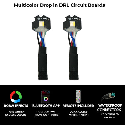 Chevrolet Camaro RS/SS RGBW DRL Boards (2010-2013) - F15 | A12 | P2   - BX1-F15 | C5 | B35 | A12 | P2   - BX3-F15 | C18 | B34 | A12 | P2   - BX3-F15 | C18 | C5 | B34 | B35 | A12 | P2   - BX4-  DRIVEN - 2