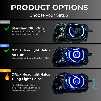 Chevrolet Camaro RS/SS RGBW DRL Boards (2010-2013) - F15 | A12 | P2   - BX1-F15 | C5 | B35 | A12 | P2   - BX3-F15 | C18 | B34 | A12 | P2   - BX3-F15 | C18 | C5 | B34 | B35 | A12 | P2   - BX4-  DRIVEN - 9