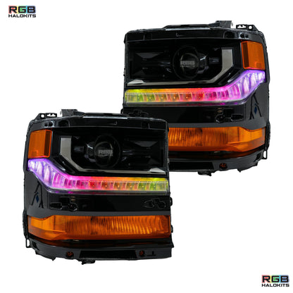 Chevrolet Silverado Multicolor Flow Series DRL Boards (2016-2018) - E5 | A20 | P2   - BX1-E5 | B13 | A20 | P2   - BX1-  DRIVEN - 14