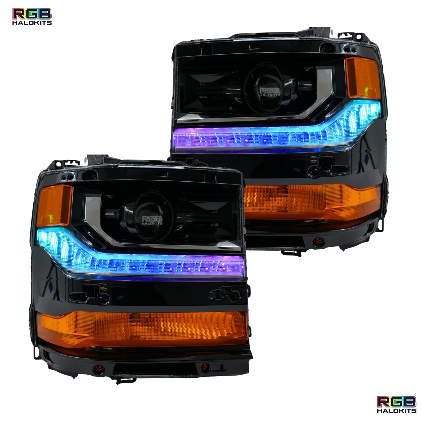 Chevrolet Silverado Multicolor Flow Series DRL Boards (2016-2018) - E5 | A20 | P2   - BX1-  DRIVEN - 12
