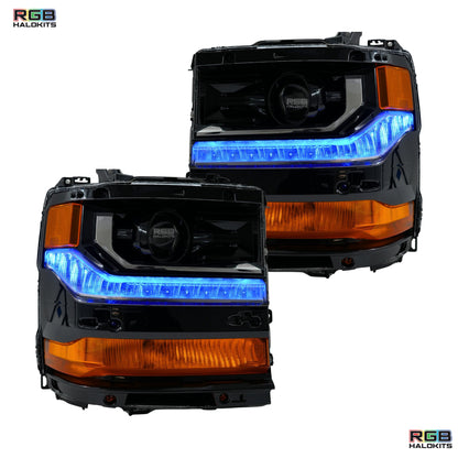 Chevrolet Silverado Multicolor Flow Series DRL Boards (2016-2018) - E5 | A20 | P2   - BX1-  DRIVEN - 9