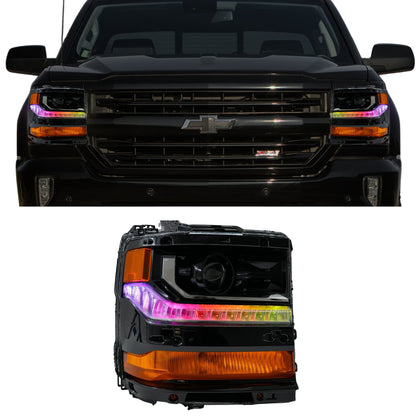 Chevrolet Silverado Multicolor Flow Series DRL Boards (2016-2018) - E5 | A20 | P2   - BX1-E5 | B13 | A20 | P2   - BX1-  DRIVEN - 1