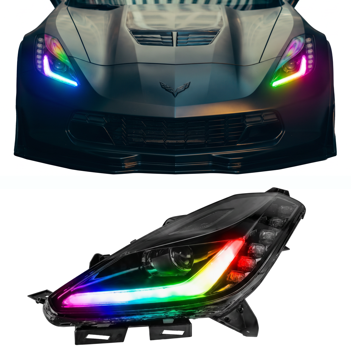 Chevrolet Corvette Multicolor DRL Boards (2014-2019) - E14 | A20 | P2   - BX5-  DRIVEN - 1