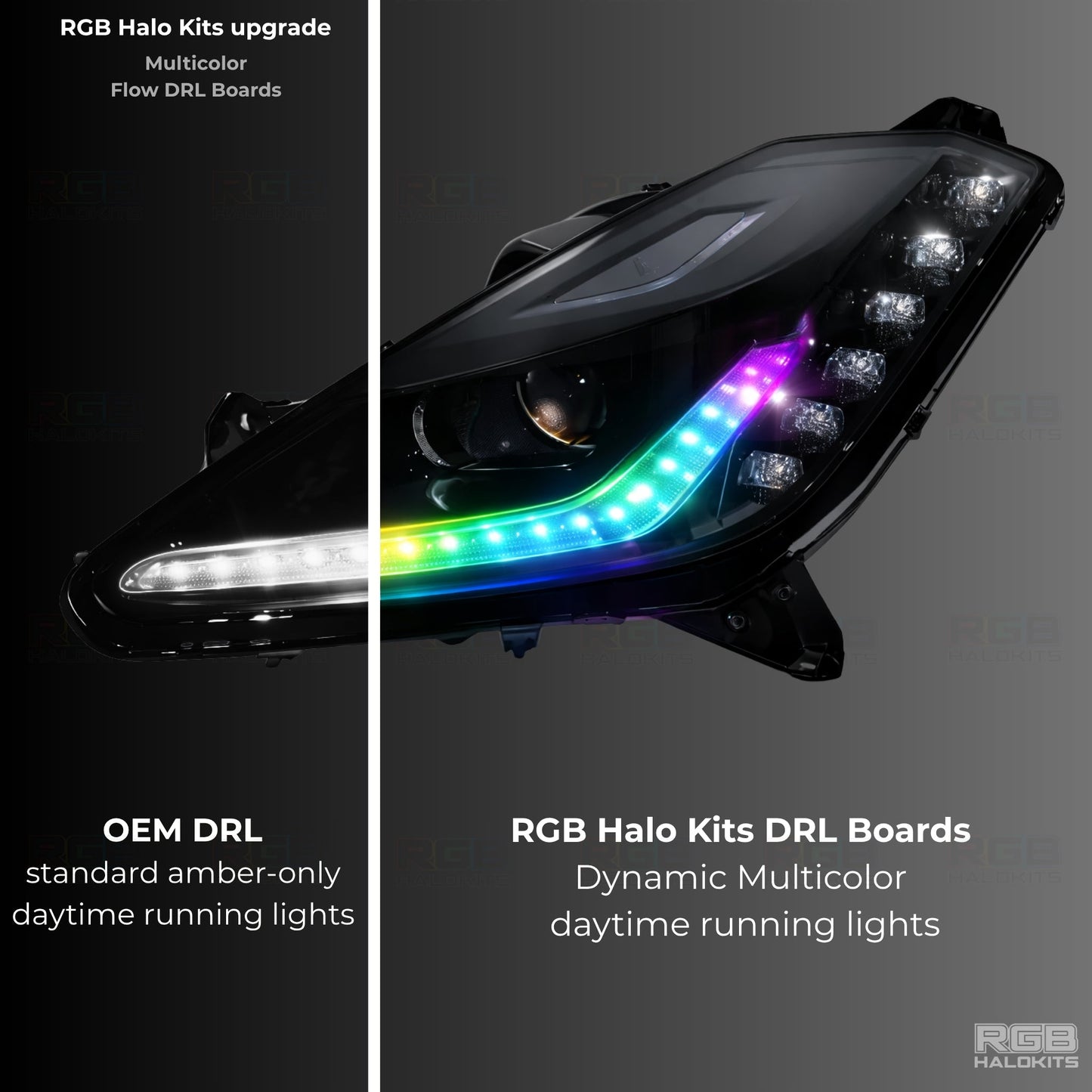 Chevrolet Corvette Multicolor DRL Boards (2014-2019) - E13| A11 | P2   - BX5-E13 | E1 | A11 | P2   - BX6-E14 | A20 | P2   - BX5-E14 | E1 | A11 | A20 | P2   - BX6-  DRIVEN - 2