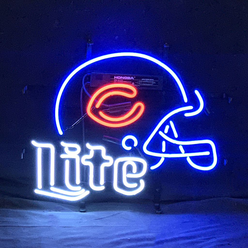 Chicago Bears Helmet Miller Lite Neon Signs - ME794-  DRIVEN - 1