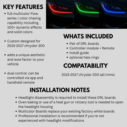 Chrysler 200 Flow Series DRL Boards (2015-2017) - G6 | A19 | P2   - BX1-G6 | E1 | A11 | A19 | P2   - BX3-  DRIVEN - 6