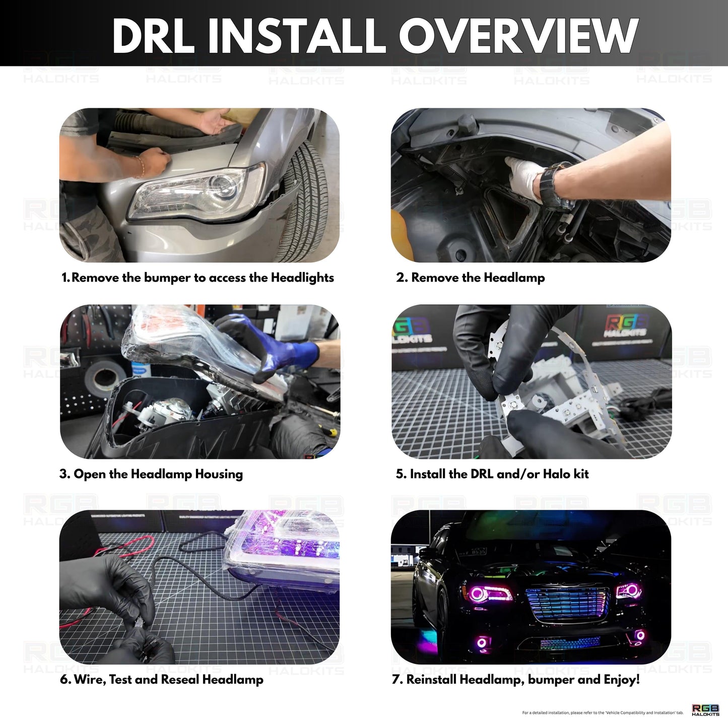 Chrysler 300 Multicolor DRL Boards (2011-2023) - F16 | A20 | P2   - BX3-F16 | B15| A20 | P2   - BX3-  DRIVEN - 13