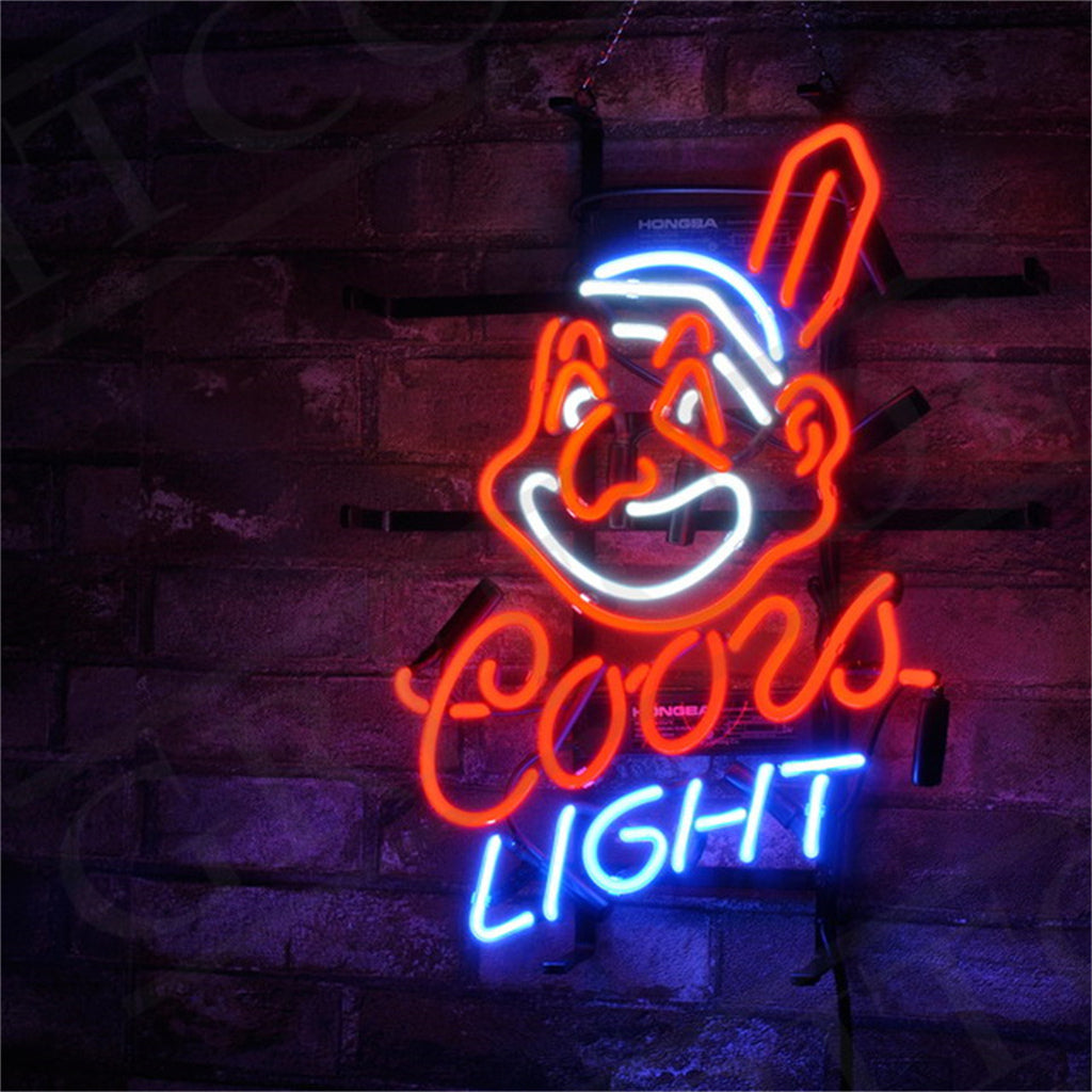 Cleveland Indians Coors Light Beer Neon Signs Light - Me686-  DRIVEN - 1
