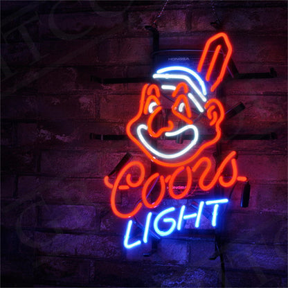 Cleveland Indians Coors Light Beer Neon Signs Light - Me686-  DRIVEN - 1