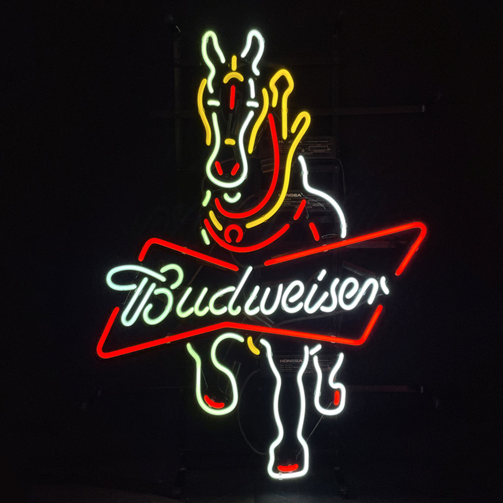 Clydesdale Horse Budweiser Neon Light Sign - ME519-  DRIVEN - 1