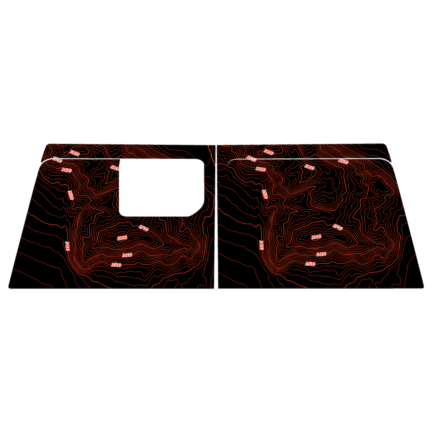 Topo Cargo Area Overlay Kit Part 1 (Printed Series) - 2021+ Bronco 4 Door