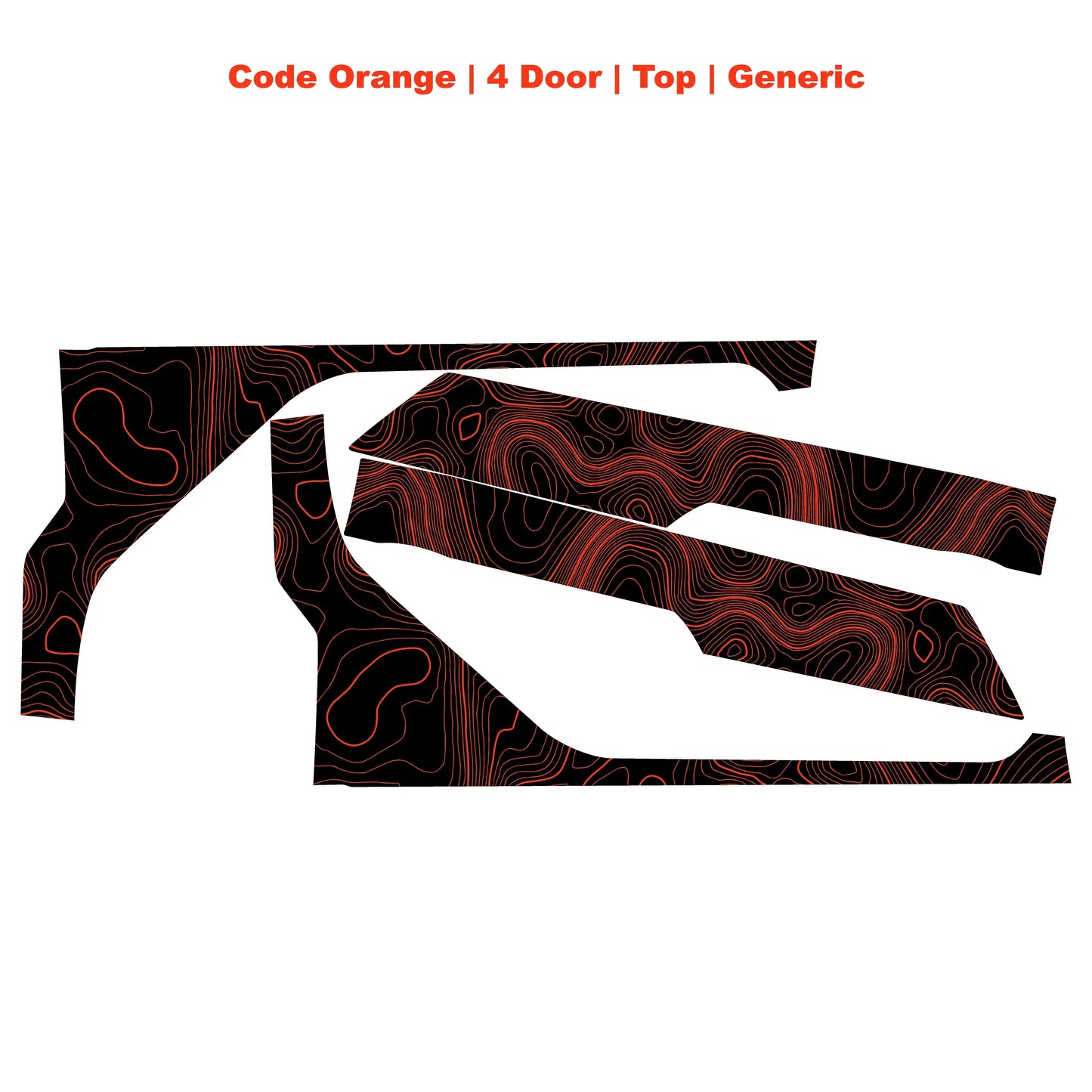 Topographic Upper Door Overlay Kit (Printed Series) - 2021+ Bronco 4 Door - 21BRNINTDRFU-TPAMBL-21BRNINTDRFU-TPA51L-21BRNINTDRFU-TPAZL-21BRNINTDRFU-TPCGL-21BRNINTDRFU-TPCBNL-  DRIVEN - 12