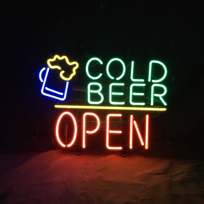 Cold Beer Open Neon Signs Light - ME593-  DRIVEN - 1
