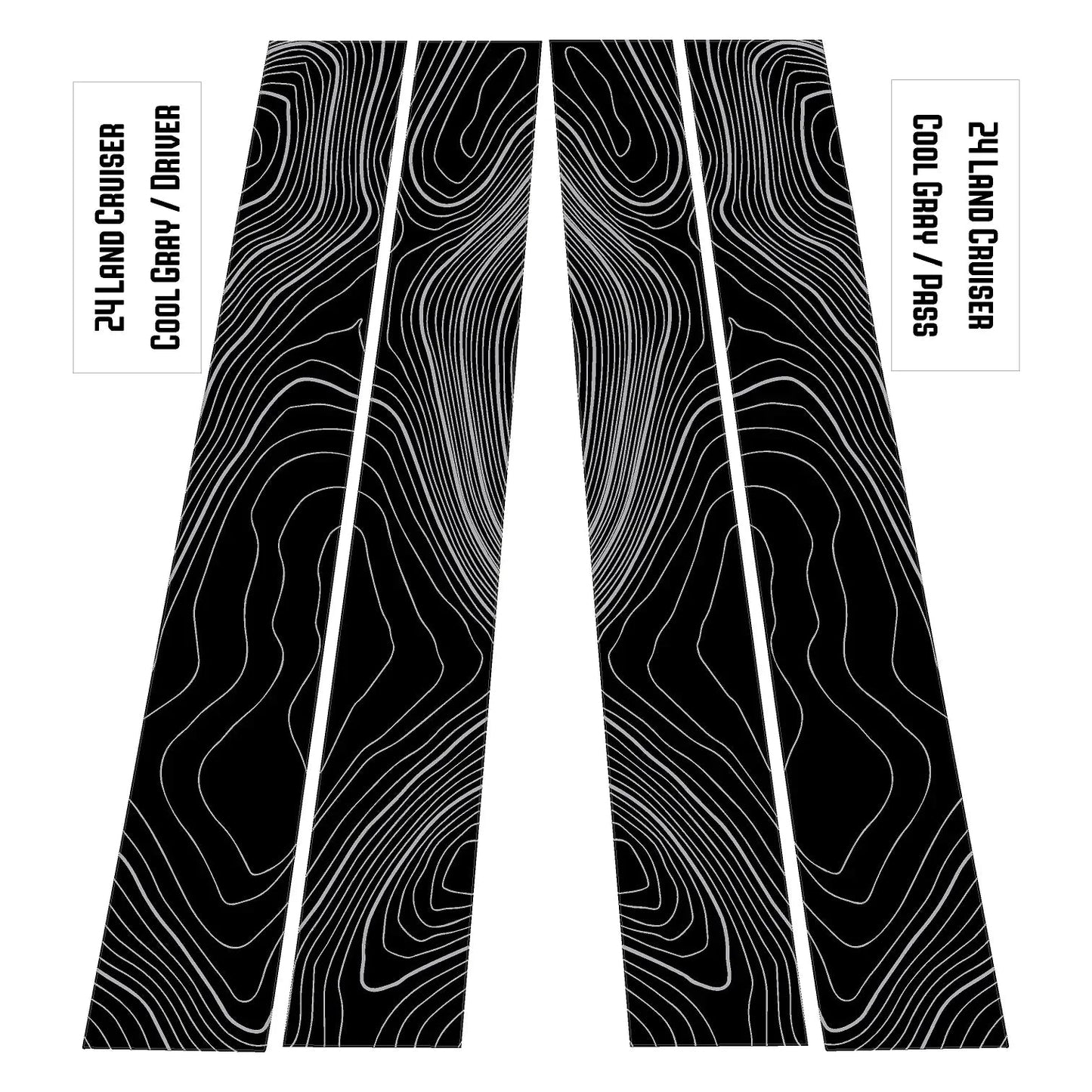 Topographic B Pillar Overlays - 2024+ Land Cruiser / GX 550 - 24LC250BPILLAR-WH-24LC250BPILLAR-ARG-24LC250BPILLAR-CBNG-24LC250BPILLAR-CG-24LC250BPILLAR-DS-  DRIVEN - 13