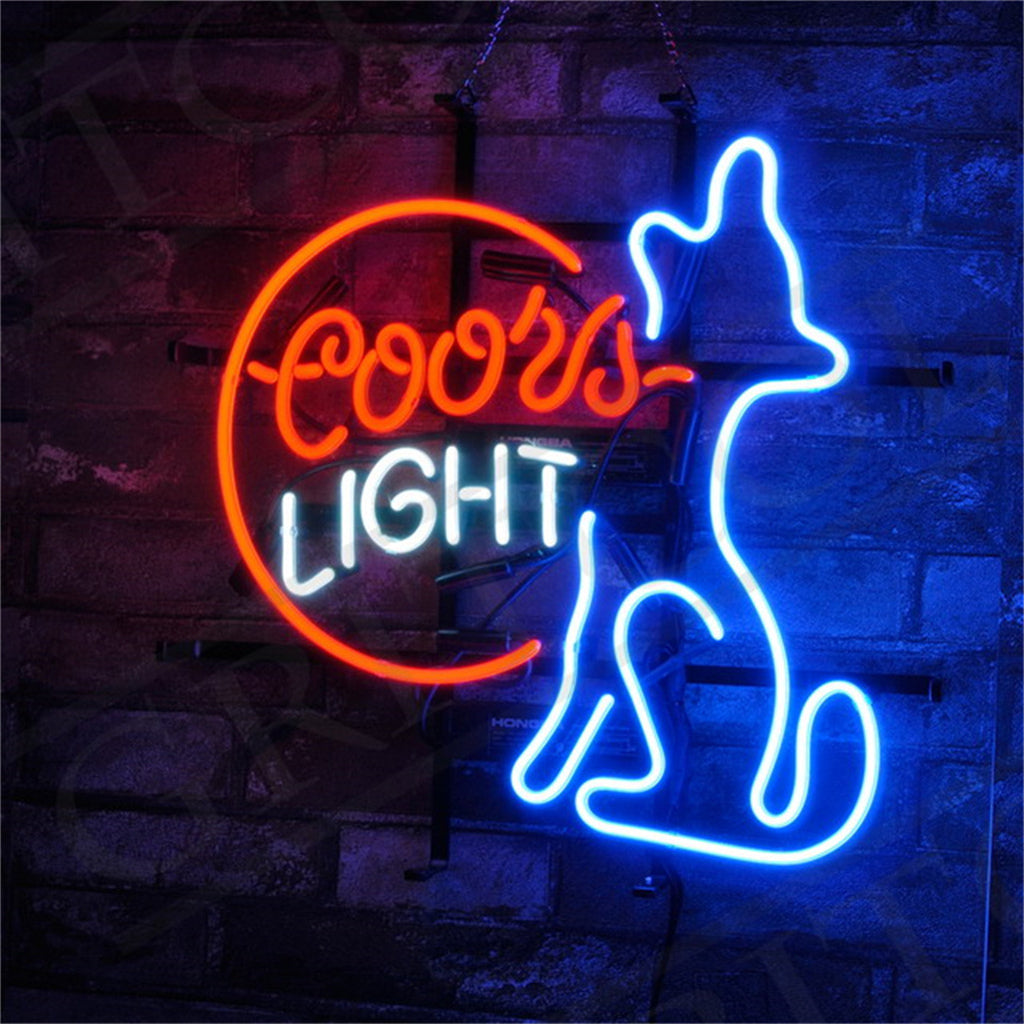 Coors Light Coyote Wolf Moon Neon Signs Light - ME657-  DRIVEN - 3