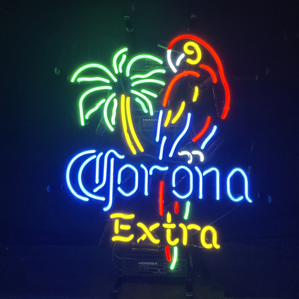 Palm Tree Parrot Corona Extra Neon Light Sign - ME084-17寸-ME084-24寸-  DRIVEN - 1