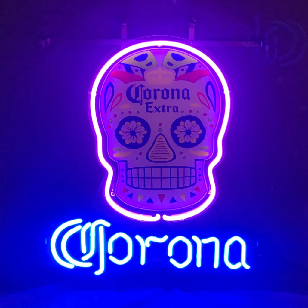 Corona Extra Dia de los Muertos Skull Neon Light Sign - CN007-  DRIVEN - 2