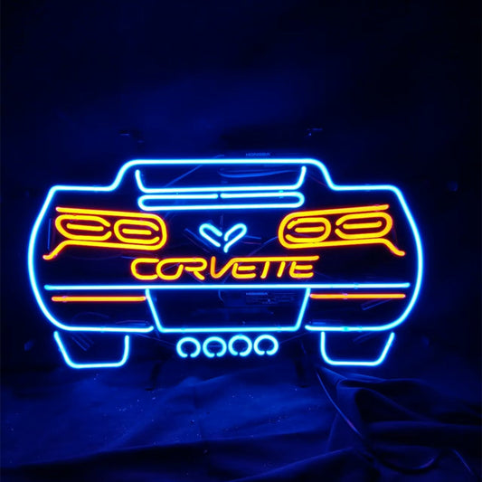 Corvette  Blue Auto Car Neon Signs - CN047-  DRIVEN - 2