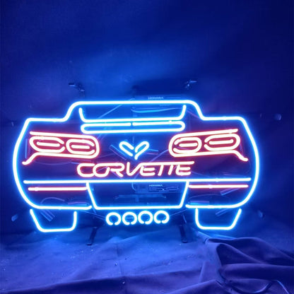 Corvette  Blue Auto Car Neon Signs - CN047-  DRIVEN - 1