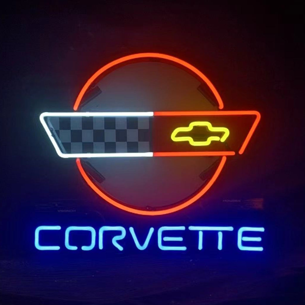 Corvette Car Classic Black White Neon Signs - CN049-  DRIVEN - 2