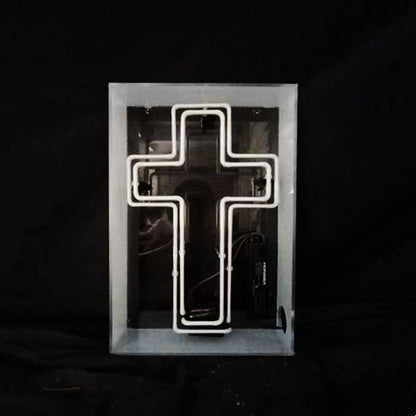 Cross Acrylic Box Neon Signs - TN188(box)-  DRIVEN - 3