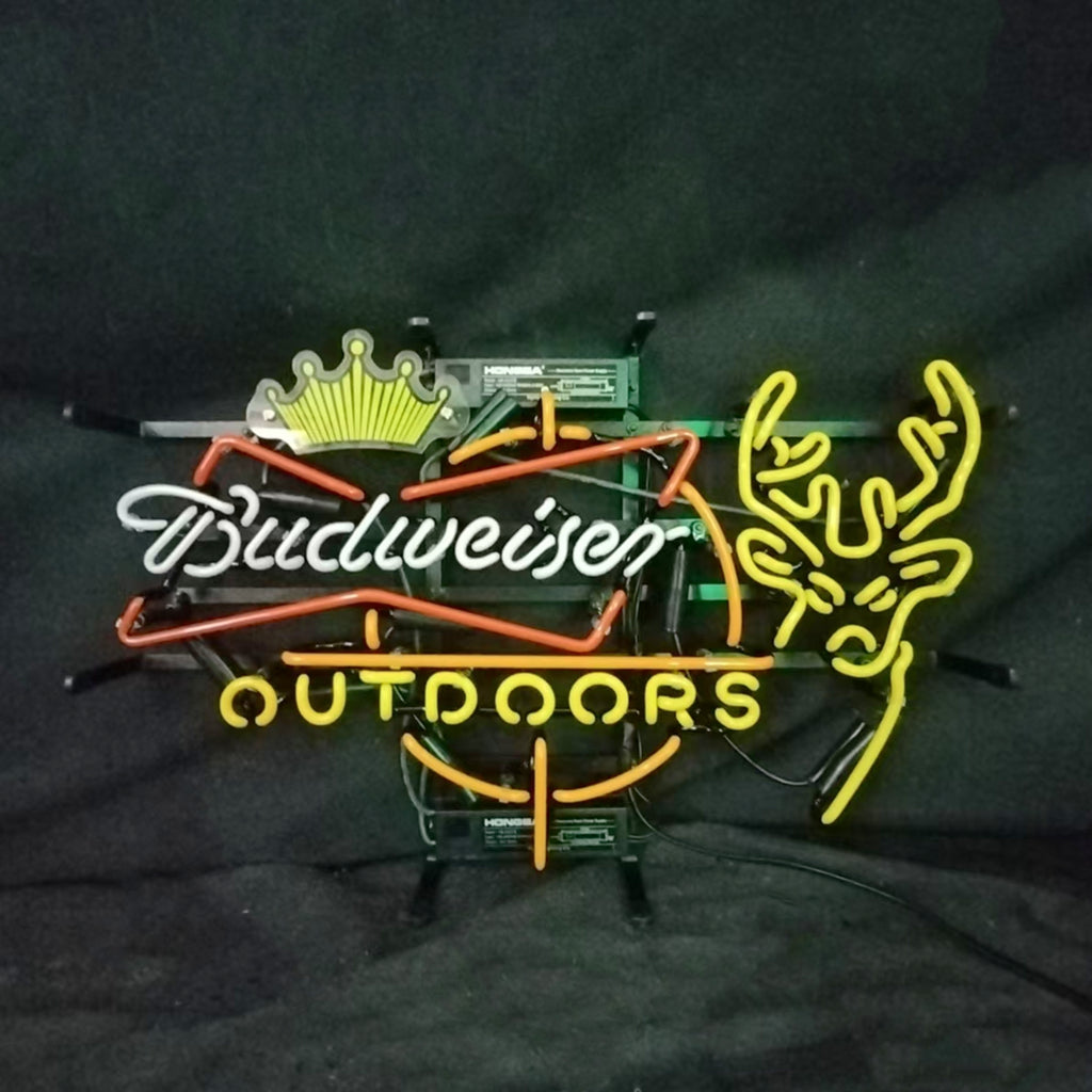 Budweiser Outdoors Deer with Crown Neon Signs - MA053-  DRIVEN - 3