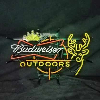 Budweiser Outdoors Deer with Crown Neon Signs - MA053-  DRIVEN - 3