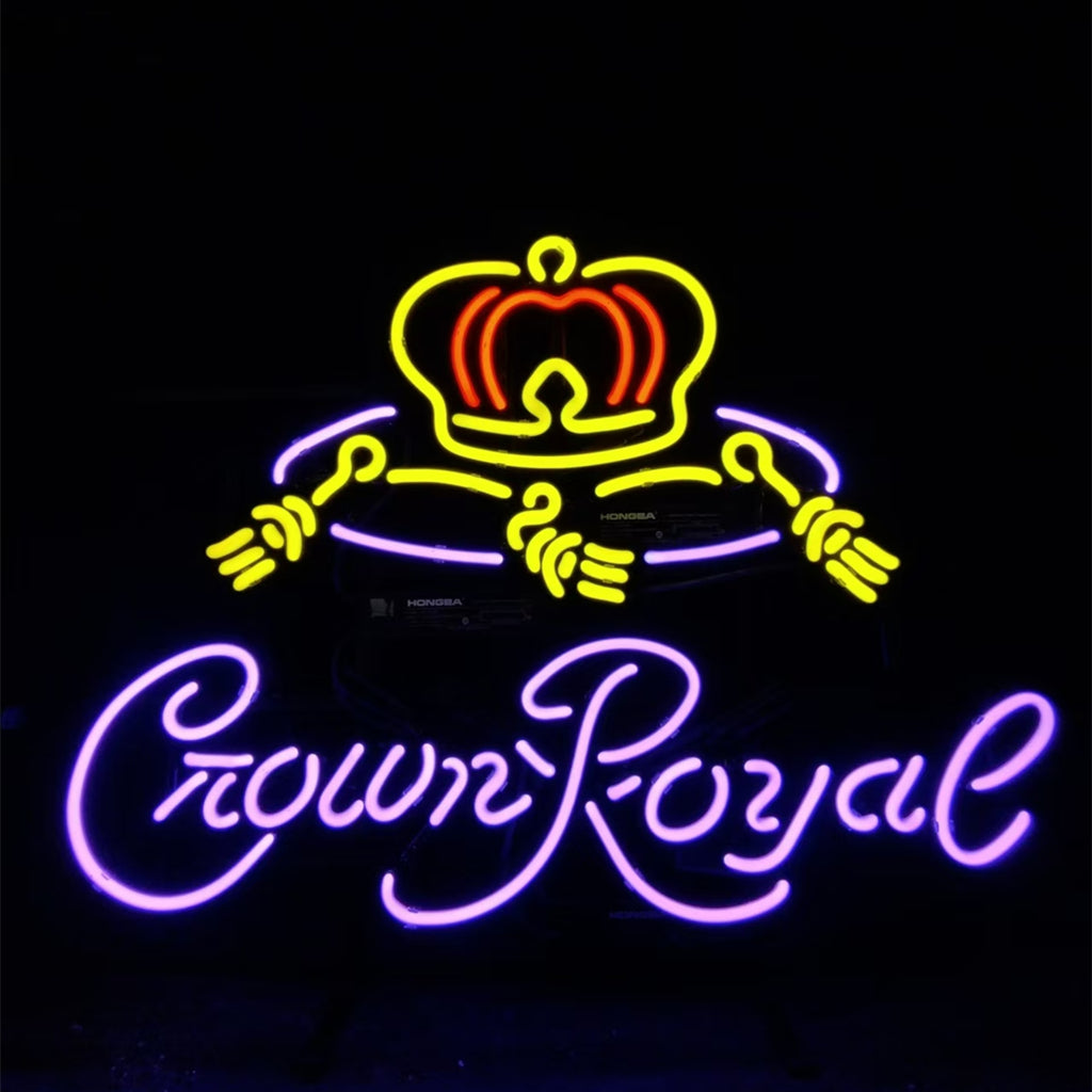 Purple Crown Royal Whiskey Neon Light Sign - MEXC049D-  DRIVEN - 2