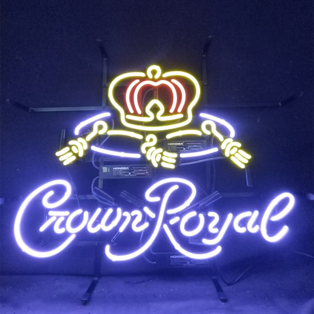 Purple Crown Royal Whiskey Neon Light Sign - MEXC049D-  DRIVEN - 1