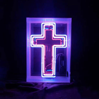Cross Acrylic Box Neon Signs - TN188(box)-  DRIVEN - 1
