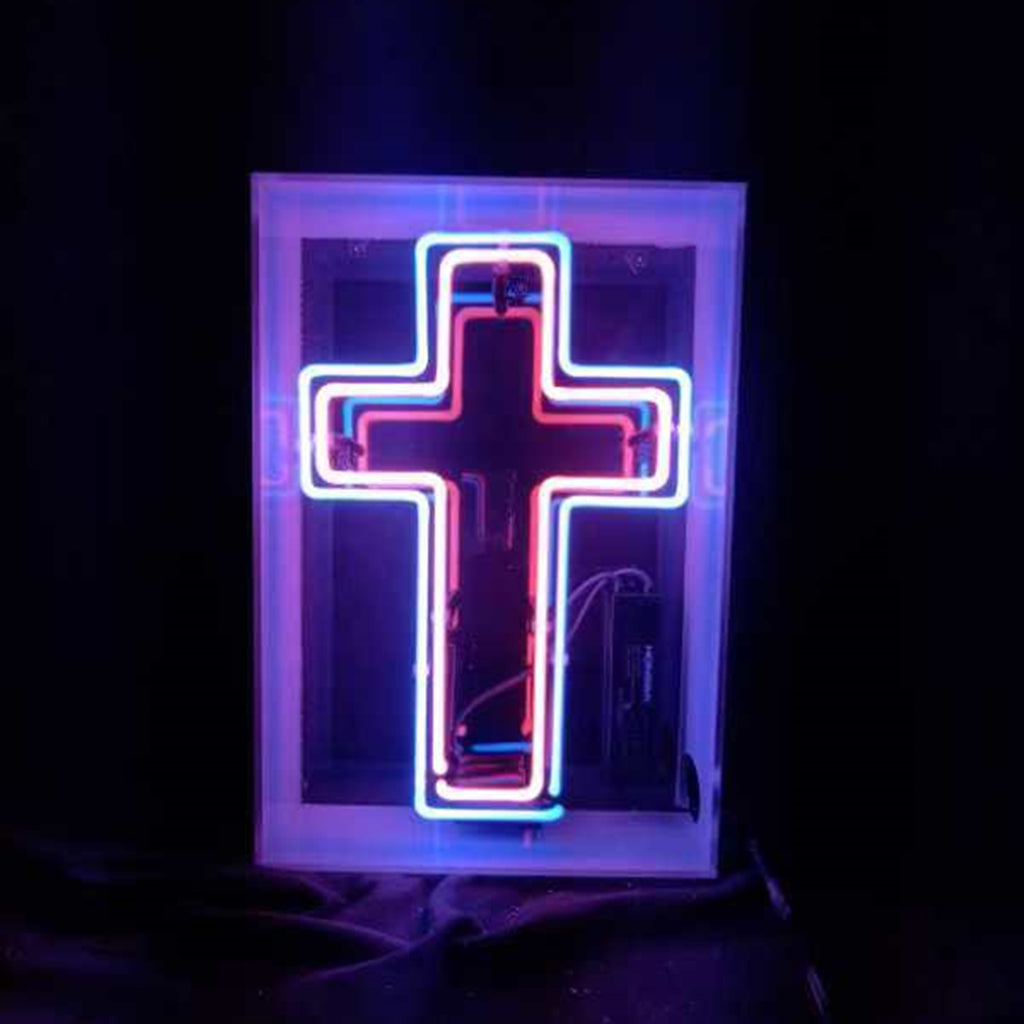 Cross Acrylic Box Neon Signs - TN188(box)-  DRIVEN - 2