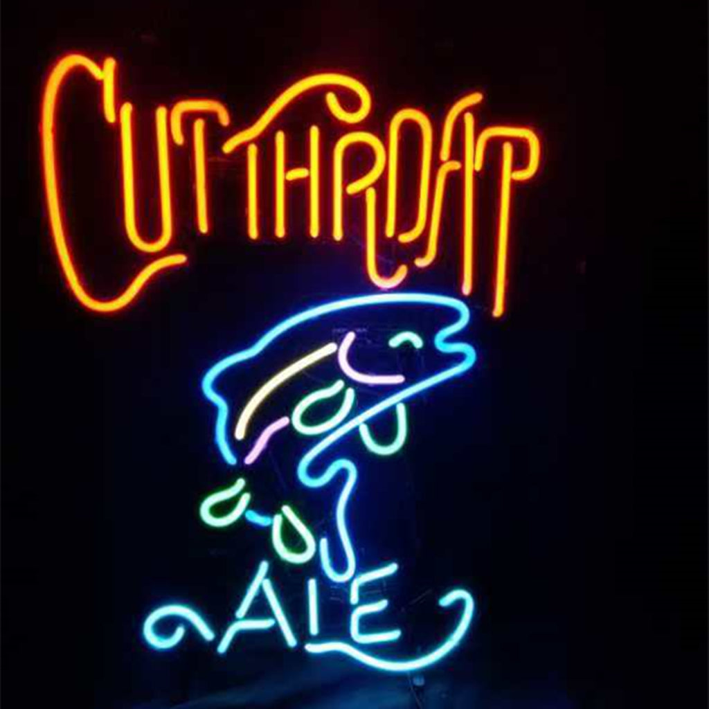 Cutthroat Ale Fish Neon Light Sign - ME254-  DRIVEN - 2