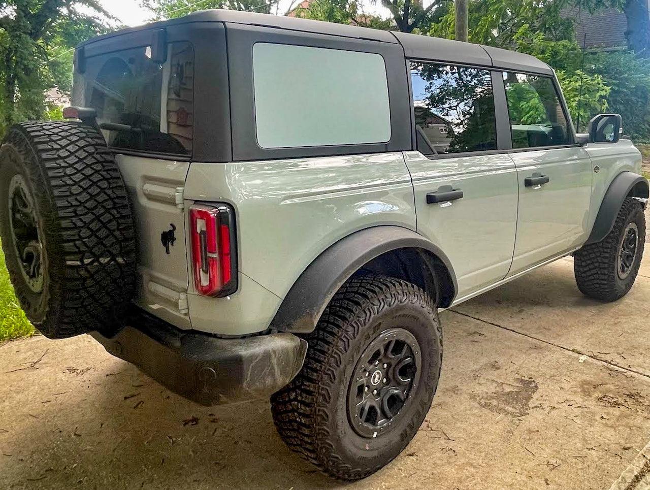 Stealth Paint Matched Side Window Overlays - 2021+ Bronco 4 Door - 21BRONCO4DRHDTP-AMB-21BRONCO4DRHDTP-A51-21BRONCO4DRHDTP-AZ-21BRONCO4DRHDTP-CG-21BRONCO4DRHDTP-CBN-  DRIVEN - 1