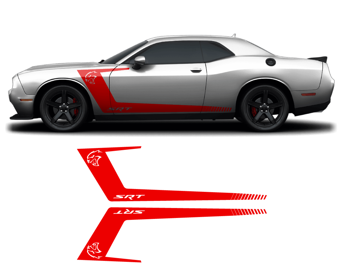 Dodge Challenger Side Graphics - sku-50951655161988-sku-50951655194756-sku-50951655227524-sku-50951655260292-sku-50951655293060-  DRIVEN - 7