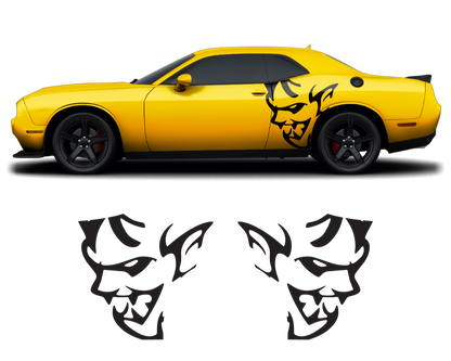 Dodge Challenger Demon Side Graphics – Premium OEM Style (2011–2022) – 2-Piece Vinyl Kit - sku-50951506591876-sku-50951506624644-sku-50951506657412-sku-50951506690180-sku-50951506722948-  DRIVEN - 1