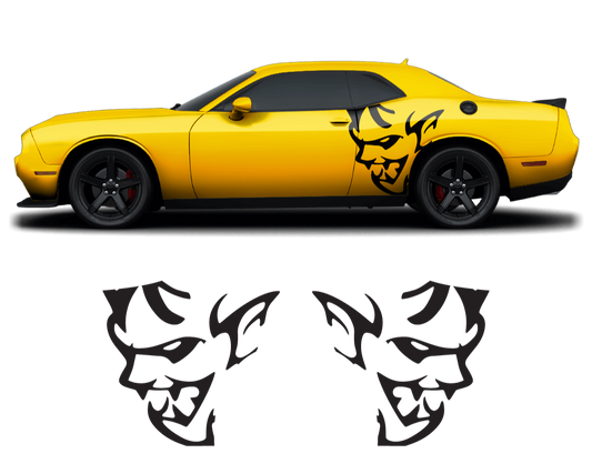 Dodge Challenger Demon Side Graphics – Premium OEM Style (2011–2022) – 2-Piece Vinyl Kit - sku-50951506591876-sku-50951506624644-sku-50951506657412-sku-50951506690180-sku-50951506722948-  DRIVEN - 1